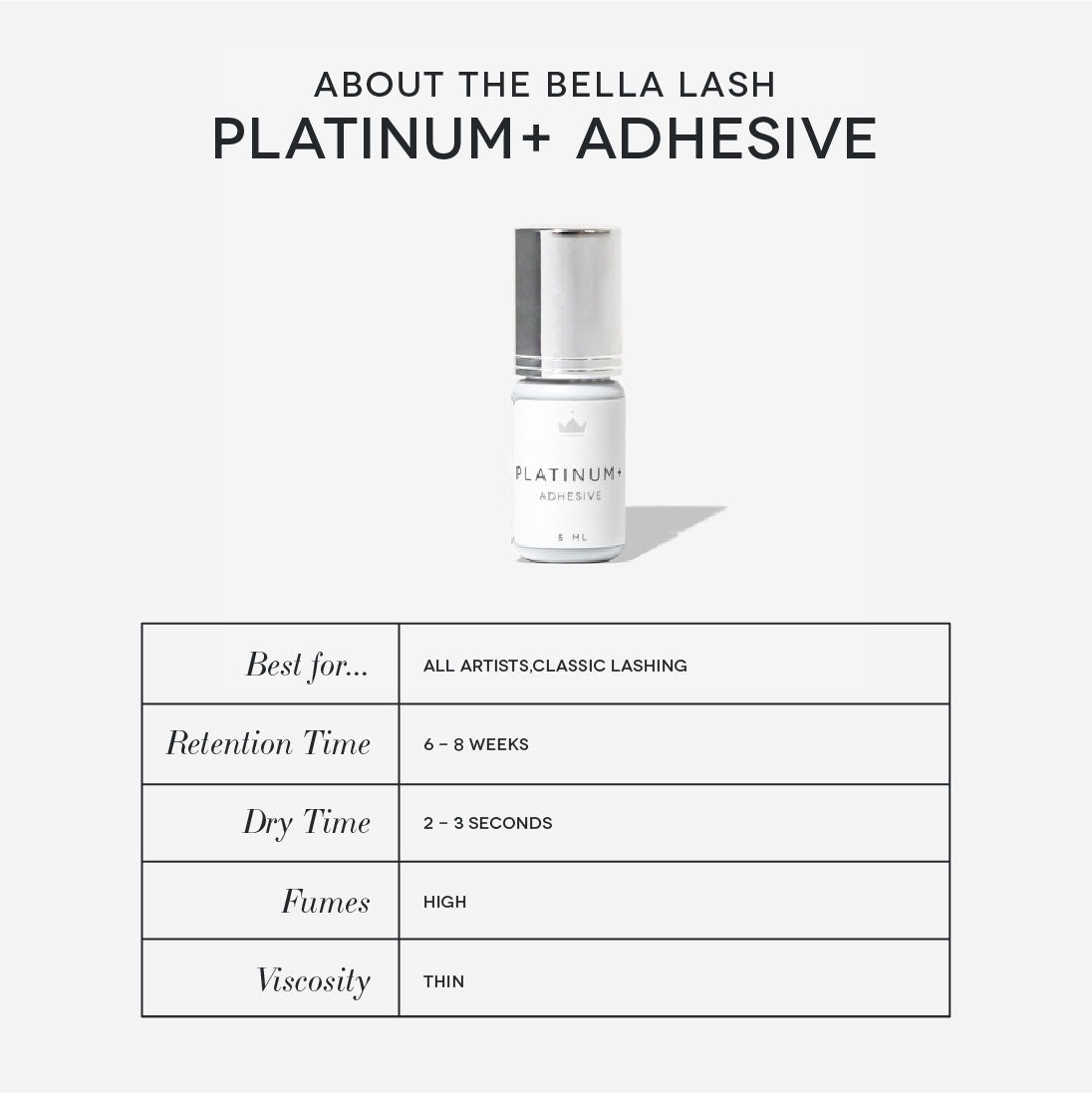 About the Bella Lash Platinum Plus Adhesive